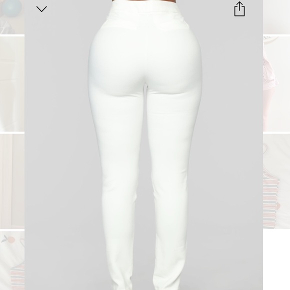 Fashion nova white pants brand new with tags - Picture 2 of 3